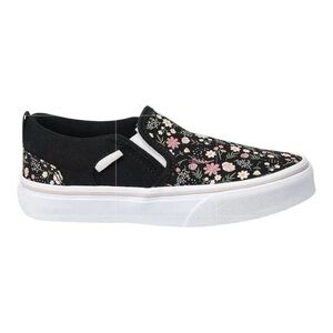 Vans Asher Ditsy Floral Slip-On Sneaker NEW Girls 1 Floral Black